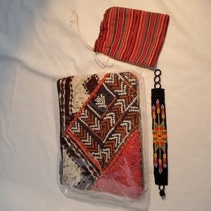 3 for 1 zippered pouch and Bracelet